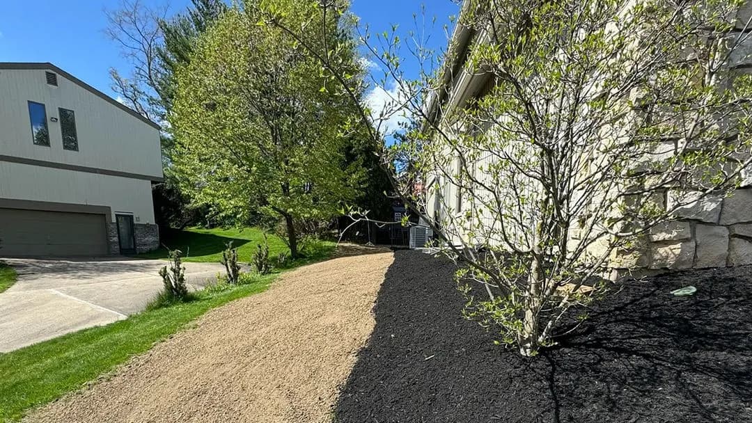 Bulk mulch installation in Pittsburgh