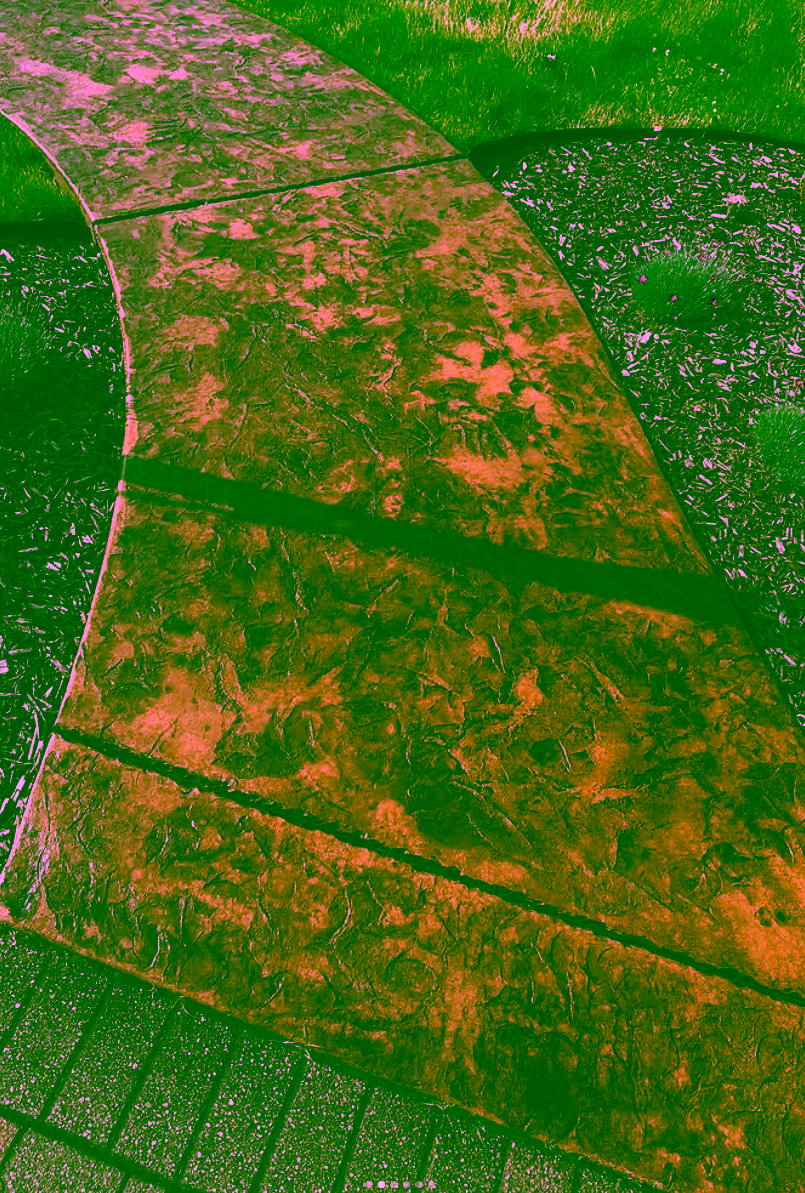 Decorative stamped walkway