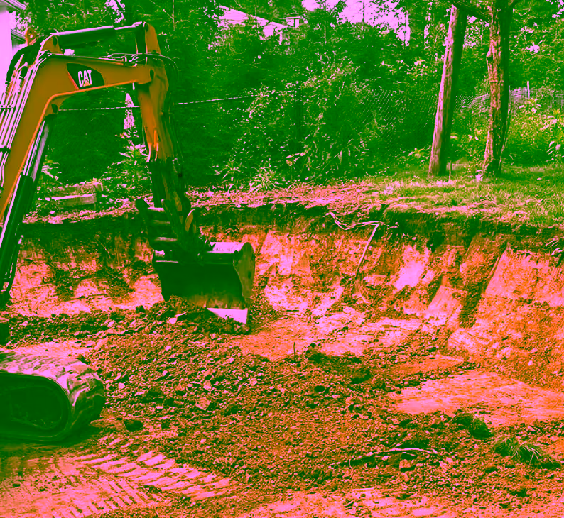 Deep excavation for foundation