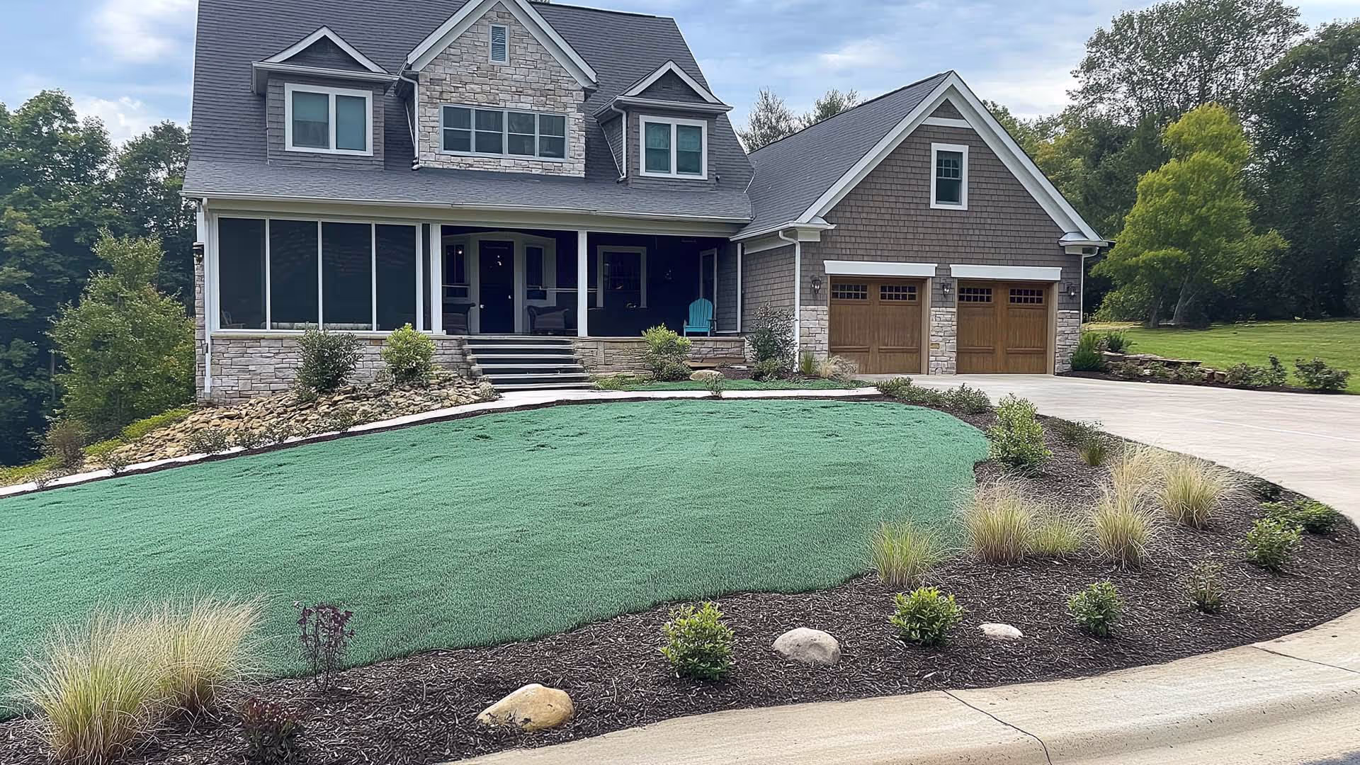 Hydroseeding a Pittsburgh lawn