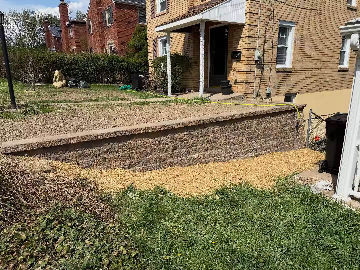 Retaining wall in Bethel Park PA